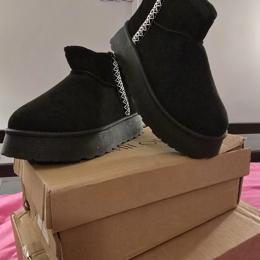Samilor Platform Mini Boot - Black Size 10